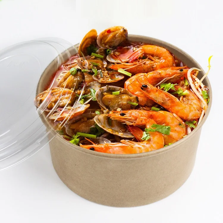 Biodegradable Takeaway Disposable Microwave Kraft Paper Food Container