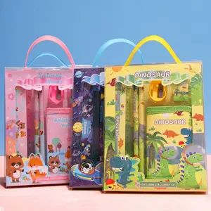 Cute Kawaii Five-Piece Stationery Set for Children's Birthday Gifts or Office Use Includes Books Pins Other Essentials