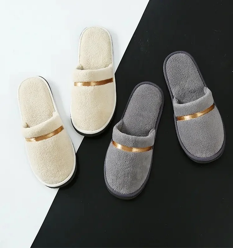 Wholesale Luxury Hotel Slippers Customized Logo Comfortable And Soft ...