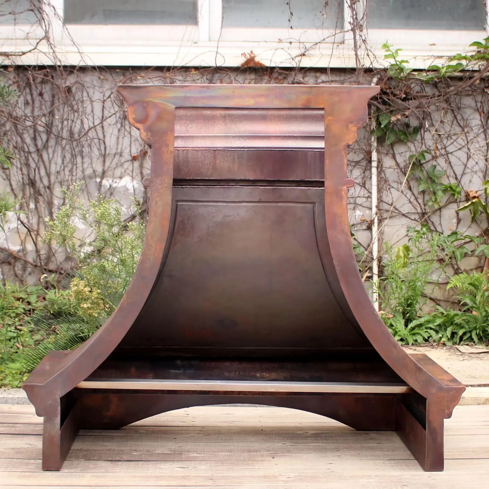 Rustic Fkitchen Copper Range Hood Wall Mounted Luxury Cooking Hood Hand