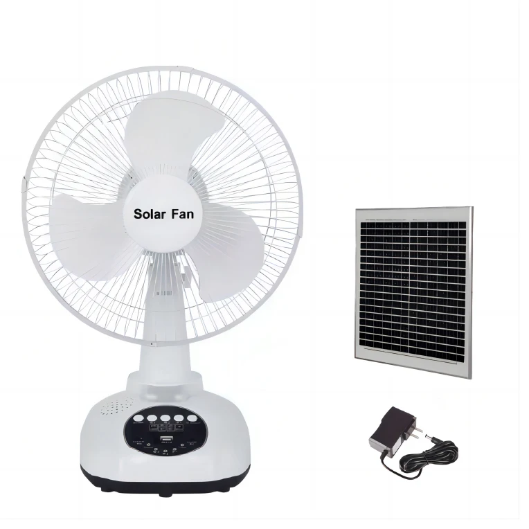 Rechargeable Table Battery Fan Solar Rechargeable Solar Table Fan With ...