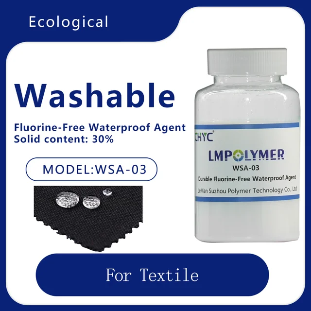 Durable fluorine free waterproofing agent, textile additive WSA-03