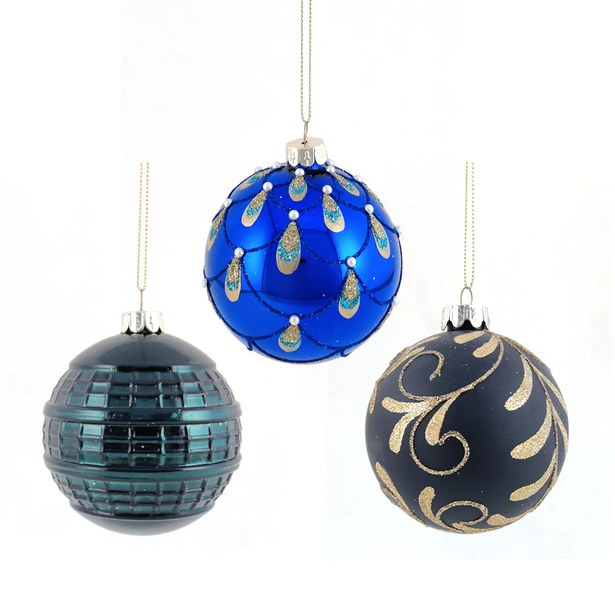 Elegant Hand Painted Glass Christmas Ornaments Inner Painting Balls