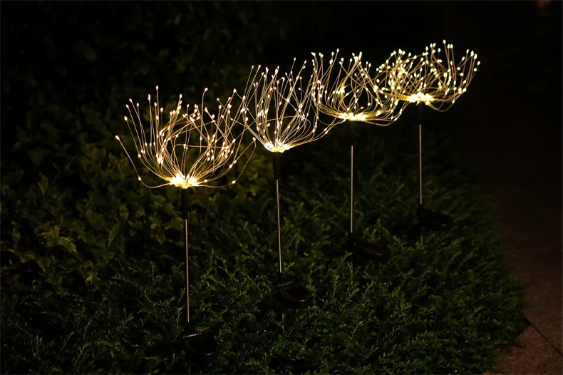 Outdoor solar flower lights LED Full Sky Stars Colorful lights garden decoration party dandelion light strings