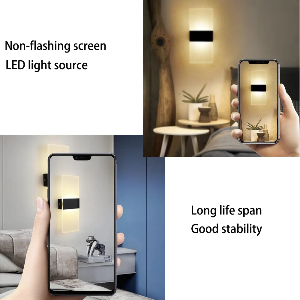 Современный прикроватный светодиодный настенный светильник 220 В 110 для спальни гостиной балкона коридора бра лампа