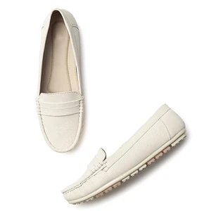 Competitive Price High Quality Flat Ladies Genuine Leather Shoes for Women