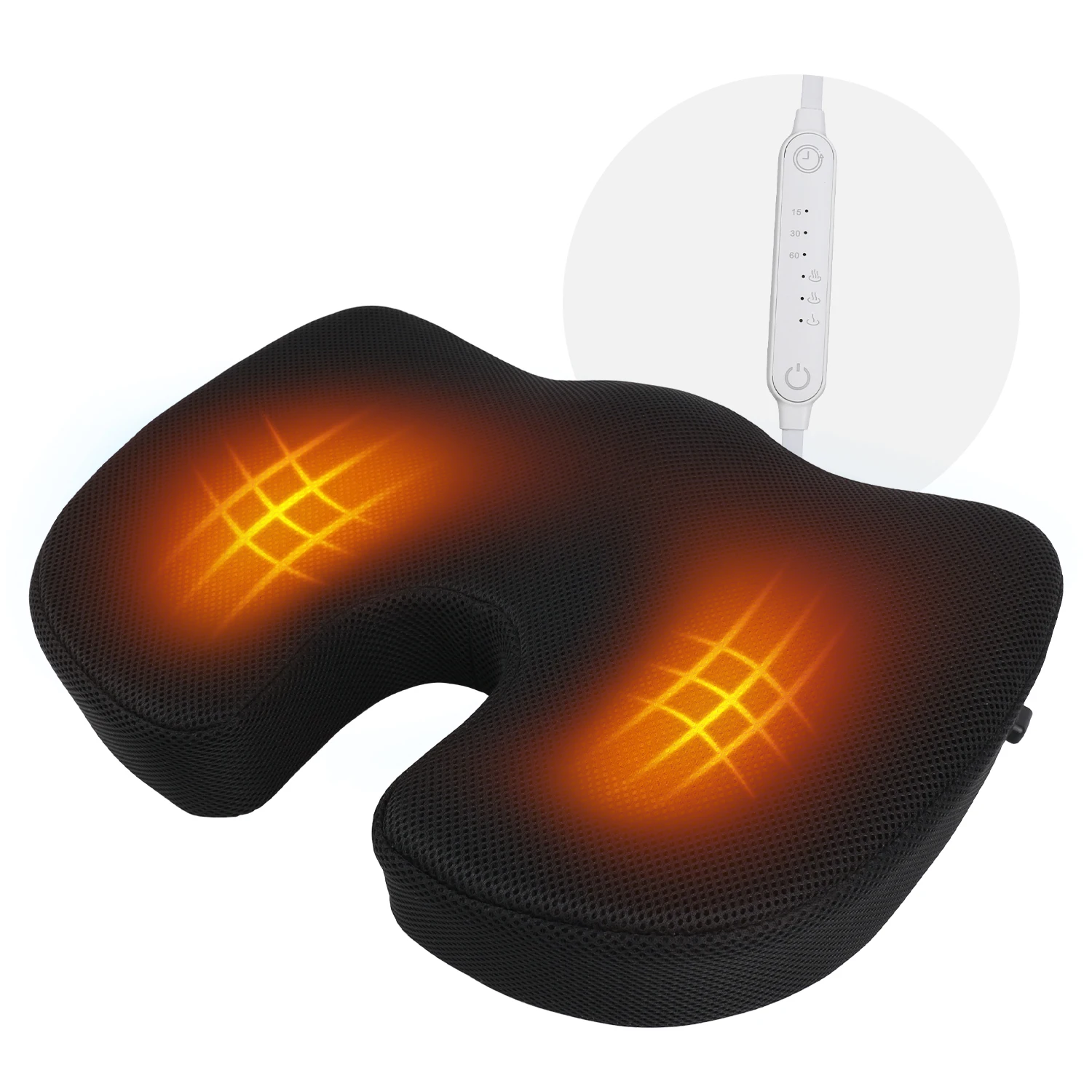 Customization Cervical Traction Memory Foam Heating Cushion Pain Relief Cushion for Home Car Office Chair Cushion