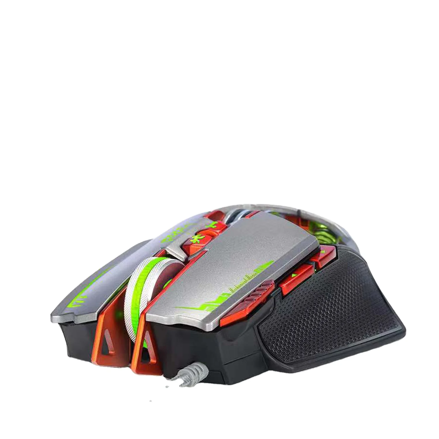 Индивидуальная светодиодная игровая мышь проводная RGB программируемая Механическая