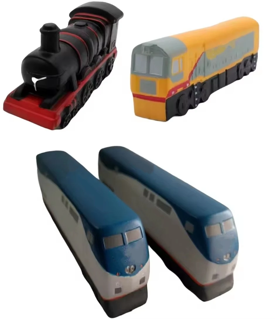 Custom Logo PU Choochoo Train Subway Stress Reliever Anti Stress Subway Choochoo Train High Speed Train Stress Ball