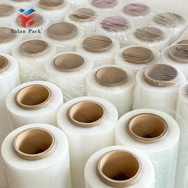 Shrink Wrapping Lldpe Packaging Shrink Film Wrap Roll Polyethylene Clear Stretch Film Plastic Roll For Packing