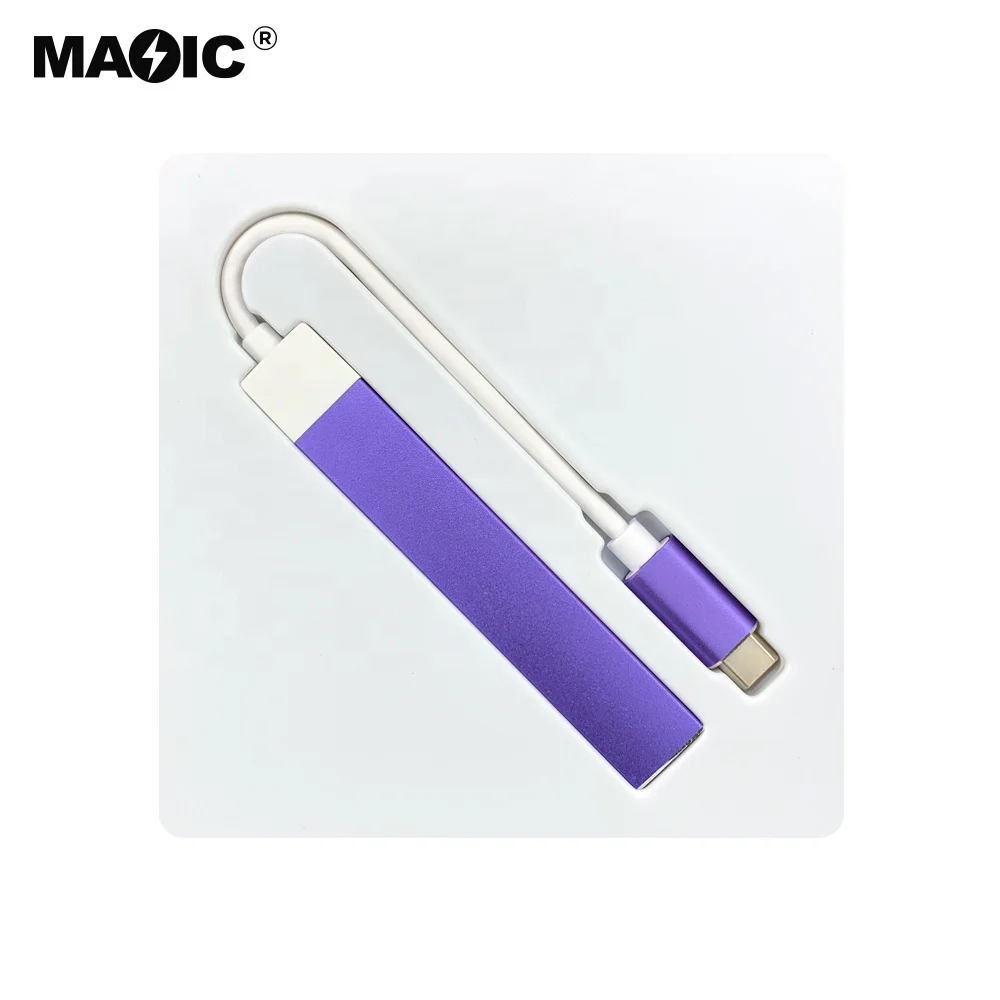 Адаптер-конвертер USB Type-C на usb-концентратор, 4 порта с одним портом usb 3,0 и тремя портами 2,0 для аксессуаров для ноутбуков