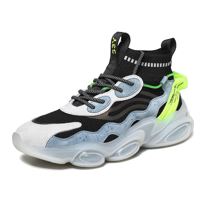 Прозрачные кроссовки для бега с подкладкой из попкорна на заказ удобные легкие в темноте стильные мужские модные кроссовки с подкладкой из легкого меха