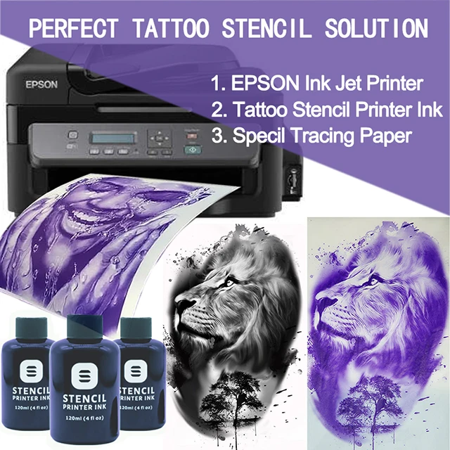 Inkjet Tattoo Stencil Ink  Revolutionary Tank Printer Ink  4oz   Dermasoft Tattoo