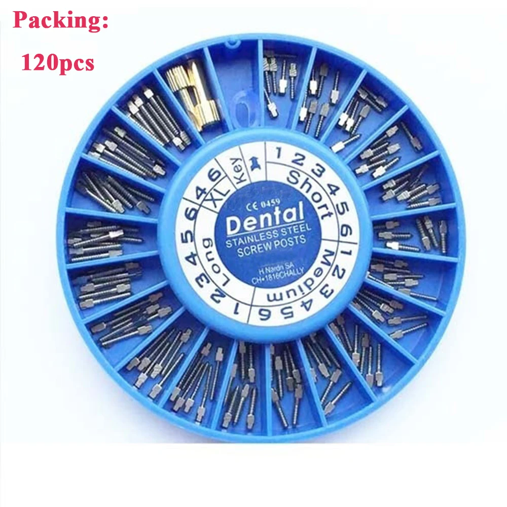 Dental Screw Post Stainless,Golden,Titanium,120pcs/set,240pcs/set