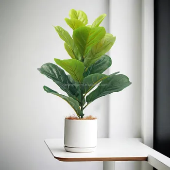 Hot sale artificial bonsai plant for home decoration simulation plastic fake potted plants artificial fiddle leaf tree