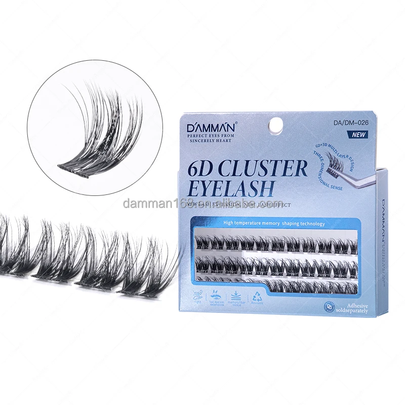 DAMMAN Best Lash Cluster Lash Kit Matte Black Soft DIY Lash Extension Kit for Beginners