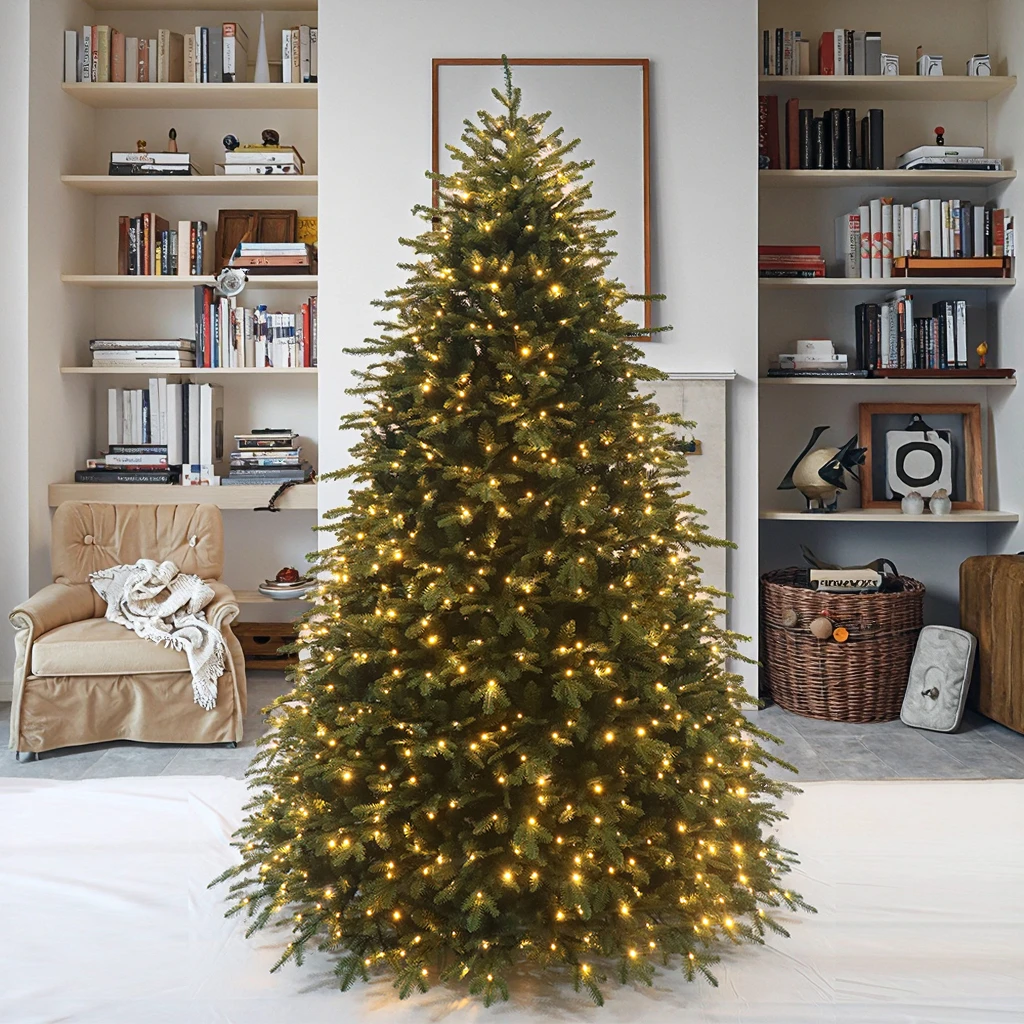 Luxury Pre-Lit Artificial PE+PVC Mixed  Christmas Tree Xmas Decoration Tree for Holiday Home, Office Mall Decoration