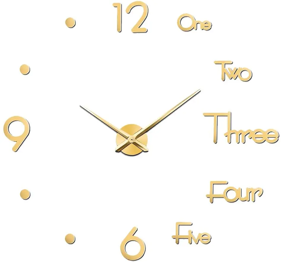 Модные зеркальные настенные часы 3d «сделай сам» большого размера декоративные бесшумные без тикания часы-стрелки