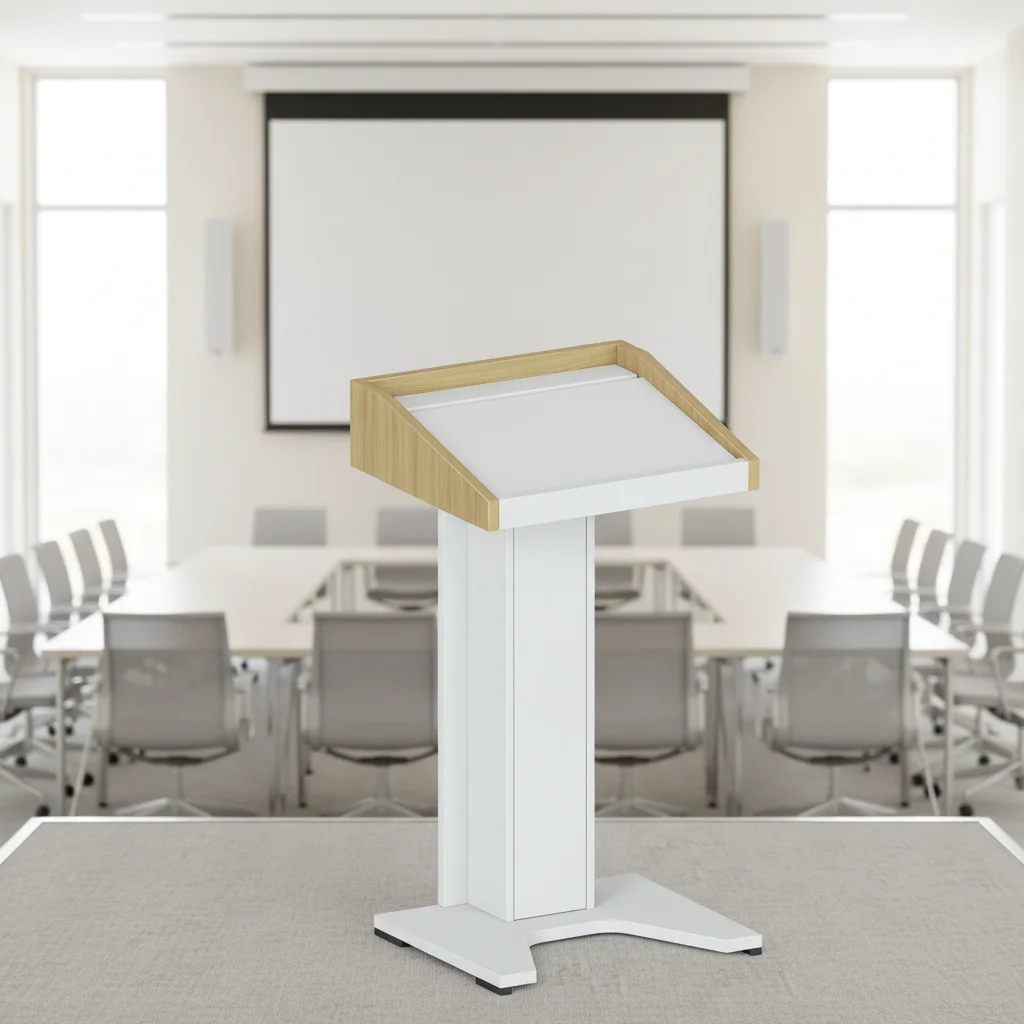 Professional Podium Lectern with Three-Section Design and ABS Connection System for Conference Hall Educational Furniture 4