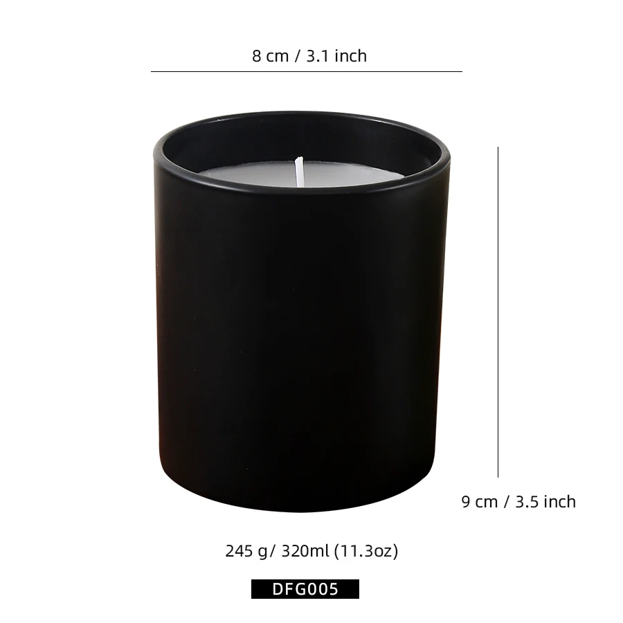 8 Oz Hot Sale Empty Recycled Candle Container Soy Kerzen Glass Candle Jars With Wooden Lids In
