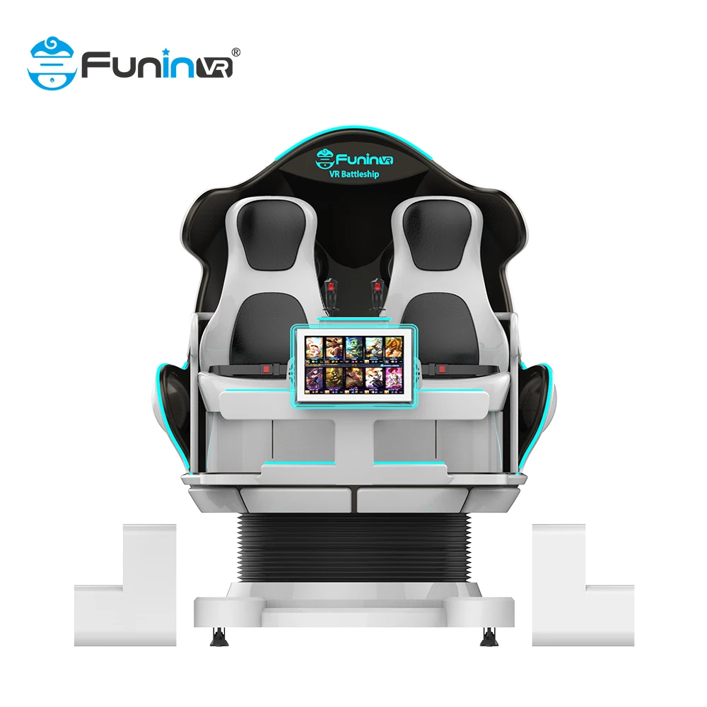 Indoor FuninVr Machine 9d Virtual Reality Equipment Roller Coaster Flying Ships Simulator Machine Vr Arcad 2seats Game Chair 9d