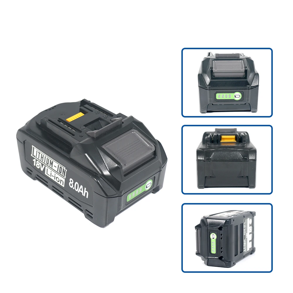 GEB 8000mAh Battery for Makita Power Tools 8Ah Battery Rechargeable for makita Power Tools Battery Pack Li-ion Replacement