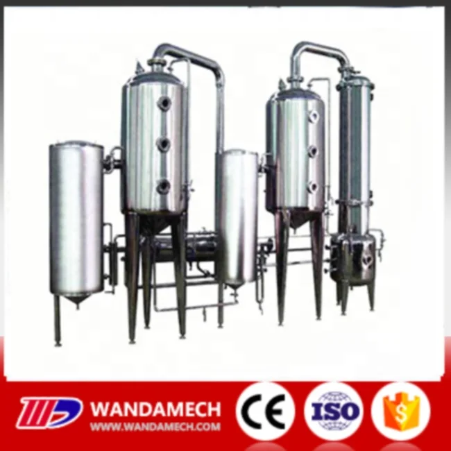 Triple Effect Forced Circulation Evaporator Vacuum Distillation Engineers Available to Service Machinery Overseas Steam Provided