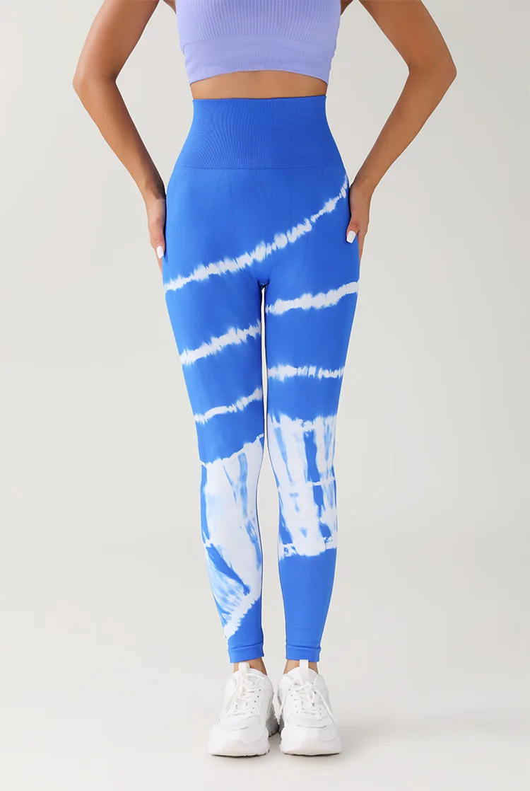 Hot Sell Seamless Sports Legging Women Fitness Tie Dye High Waist