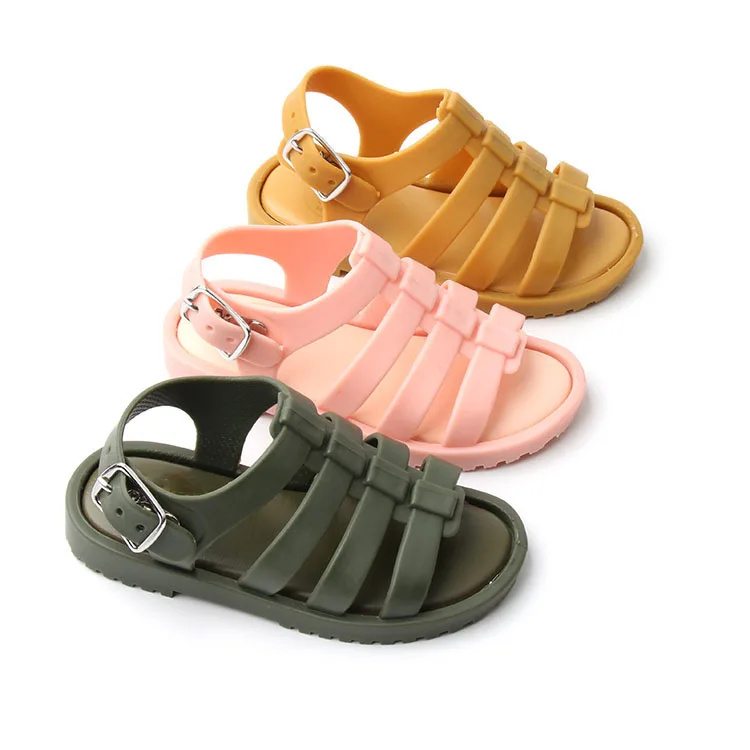 Moda 2021 Cute Beach Anti-Slip Kids Jelly Shoes Sandals Summer Children Sandals