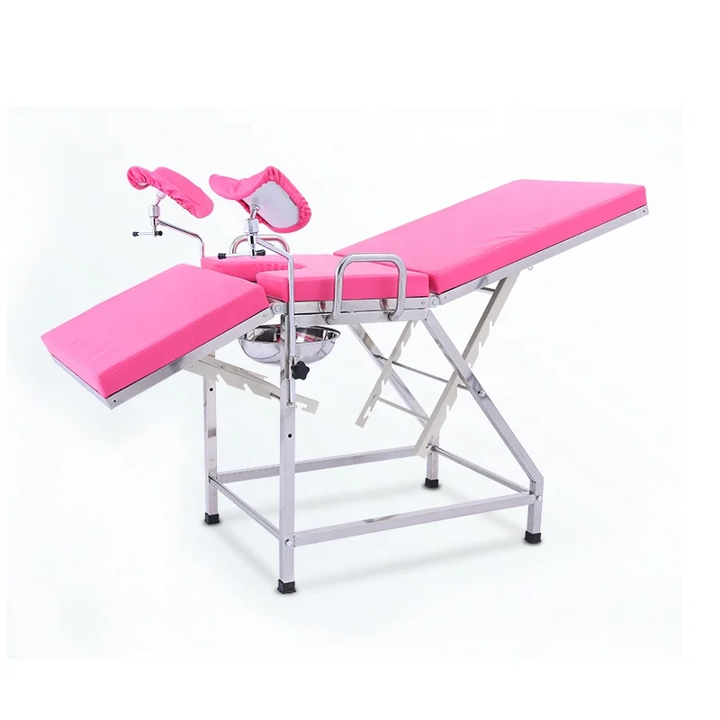 Hospital Portable Delivery Chair Clinic Table Gynecological Obstetric Examination Bed Stainless