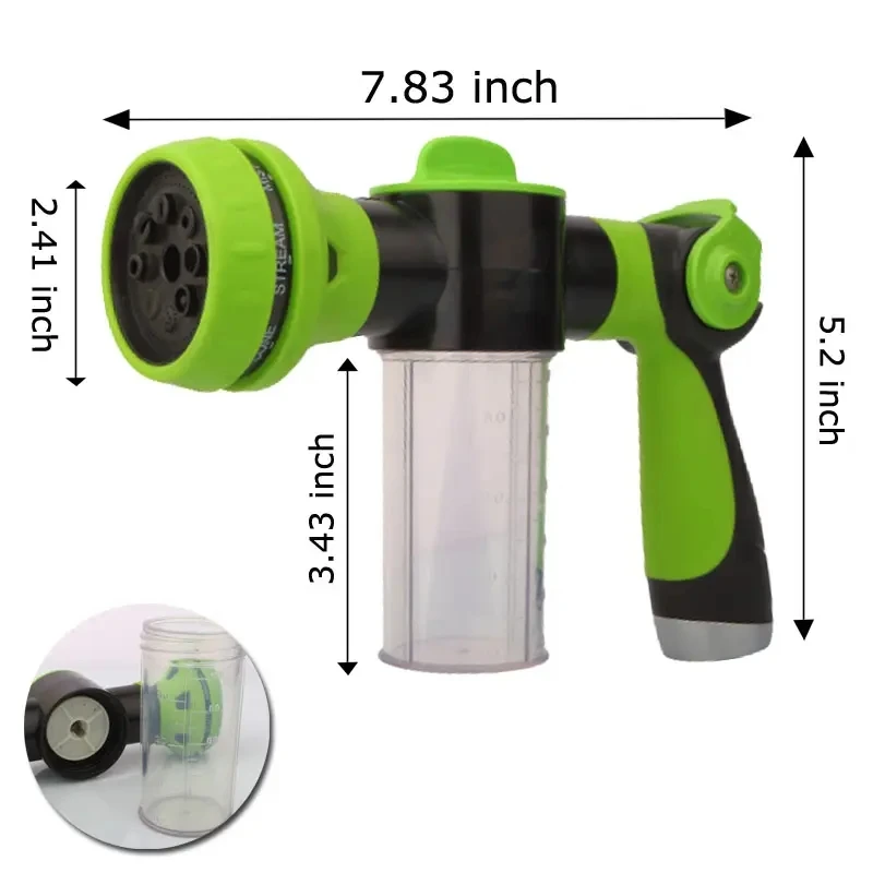 Garden Hose Nozzle High Pressure Sprayer Hose Attachment Car Wash
