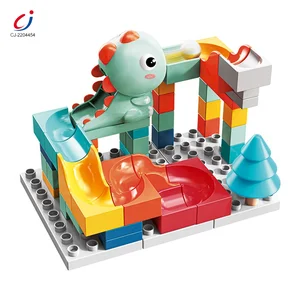 Educational Brinquedo Diy Colorful Marble Run Bricks Large Size Block Brick Toy Construction Slide Building Blocks Set for Kids