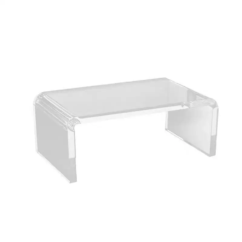 Sanitary and non-fragile acrylic U-shaped coffee tables are used in the catering industry