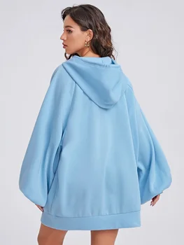 open lace back dress Women's Oversized Hoodie Dress – Premium Cotton Blend Sweatshirt Dress –  Tashelion ® main image 1