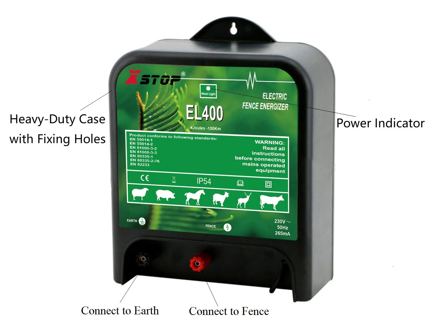 Ac Power Electric Farm Fencing System Waterproof Electronic Fence