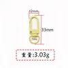 พวงกุญแจหัวเข็มขัดประตูสีเหลืองอ่อน MK33C2433mm วัสดุอัลลอย