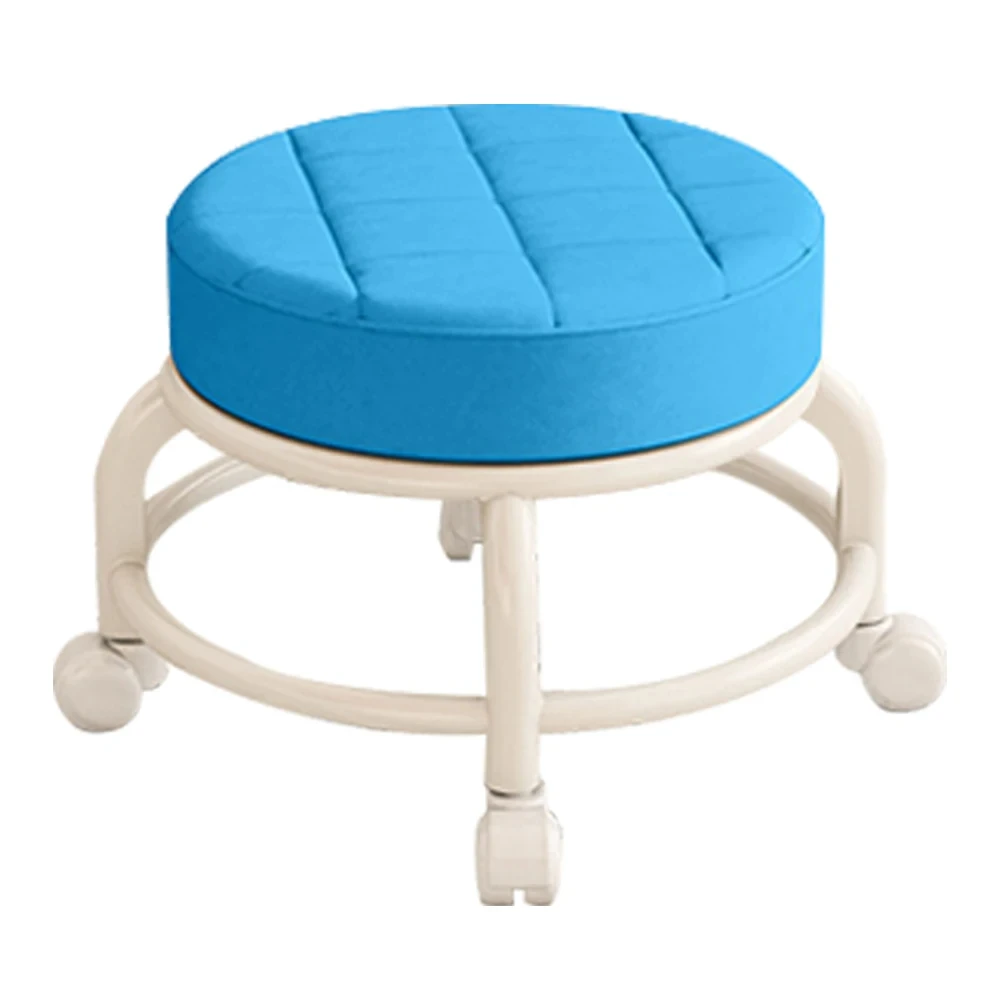 Small Stool Pulley Low Stool With Universal Wheel Learning Stool Household Lazy Roller Skating Beauty Sewing Small Chair
