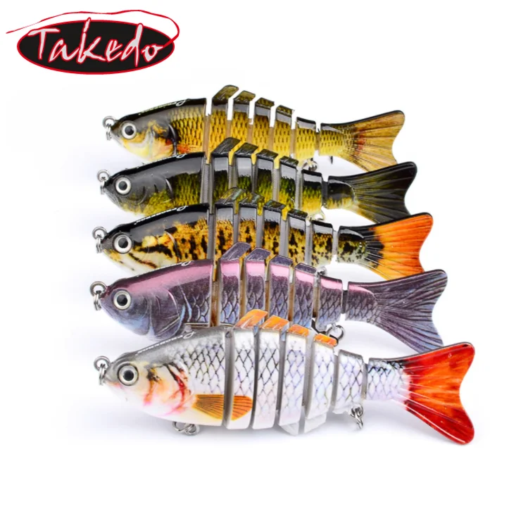 Takedo Hs001 100mm 15.5g Classical Lifelike Lure Bait Abs Plastic Carp Multi Section 7 Segment