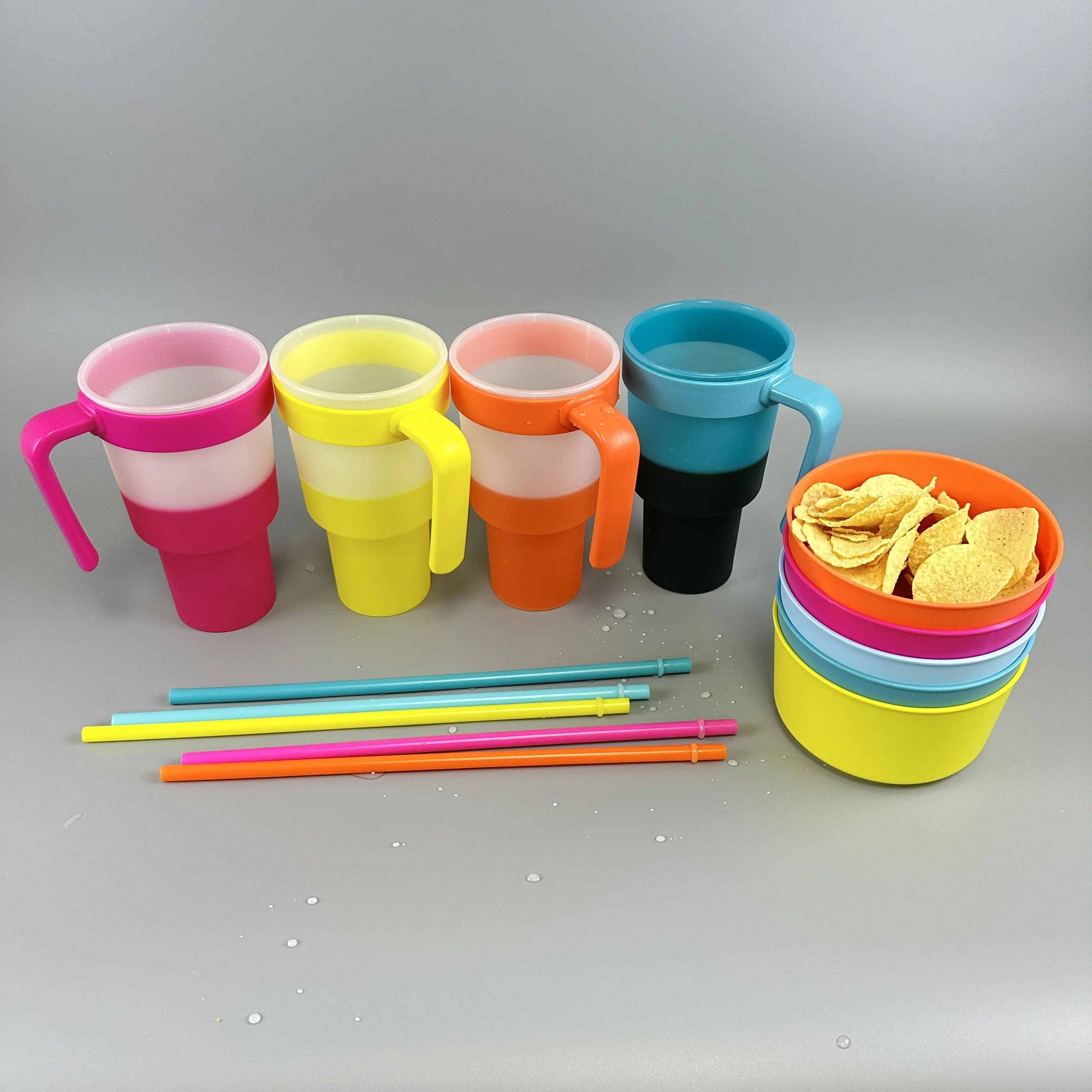 Factory Price 32oz Plastic Color Changing Stadium Tumbler Beverage 2 In