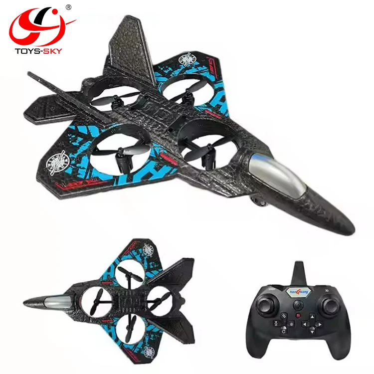 Factory Direct Children 360 Degree Rotation Stunt Remote Control Aircraft  RC Foam Fighter Jet Drone Model Boy Glider Toy