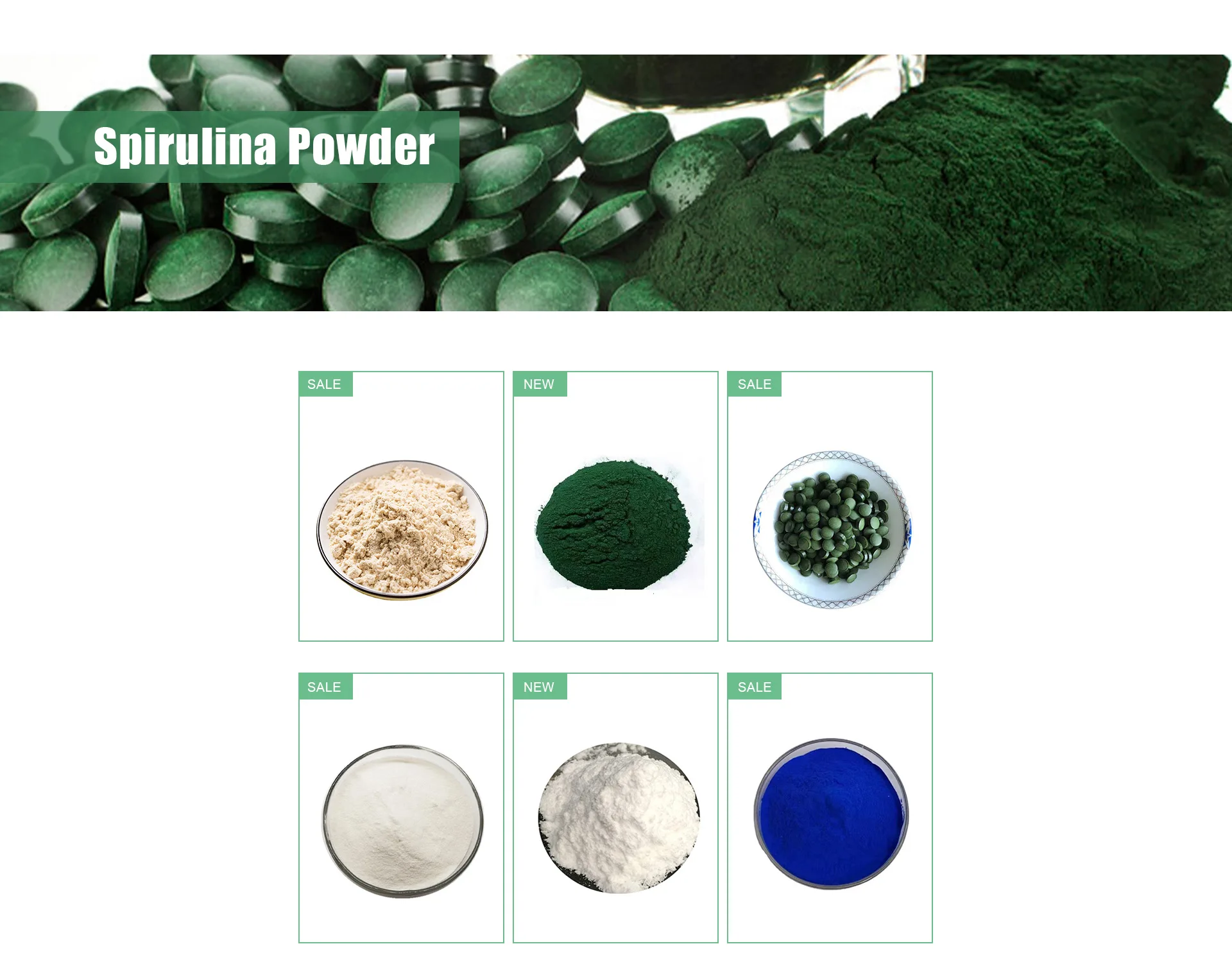 Spirulina Seaweed Plant Extract Powder For Pharmaceutical/Food/Cosmetic