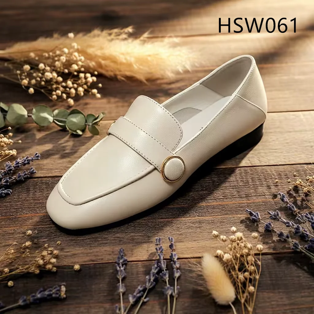 LXG,handmade Sewing Lady Fashion Buckle Loafers Shoes Abrasion Resistant Rubber Outsole Premium Quality Penny Shoes HSW061