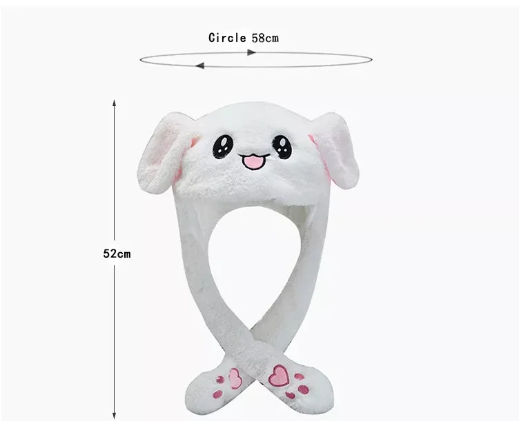 Custom Bunny Hat With Air Pumping And Moving Ears Plush Cute Animal Cap