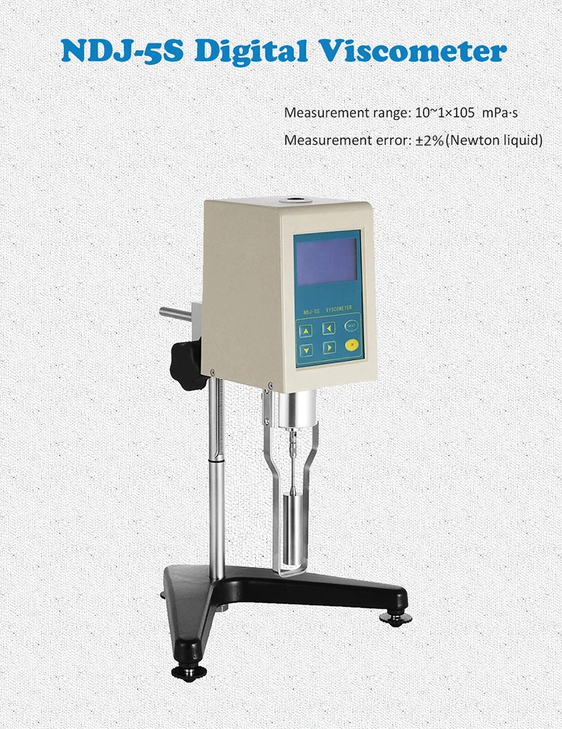 Lab Viscosity Tester Meter Ndj5s Measuring Range 1100000 Mpa.s With 4 Rotors Buy