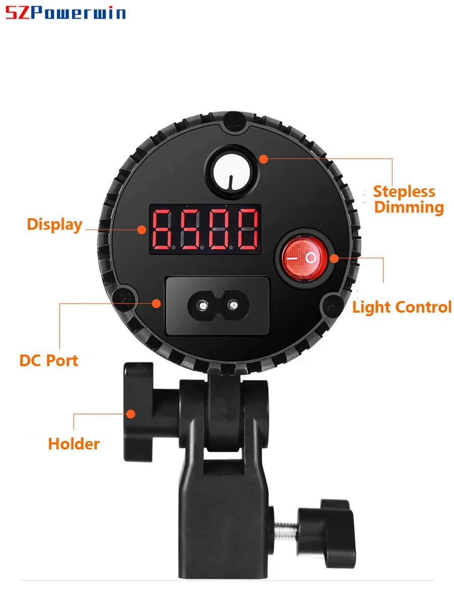 Powerwin New Photo Studio 100W LED RGB Photography Spotlight RA95 Hair Shooting Lamp Color Filter Remote Control Light Dimming