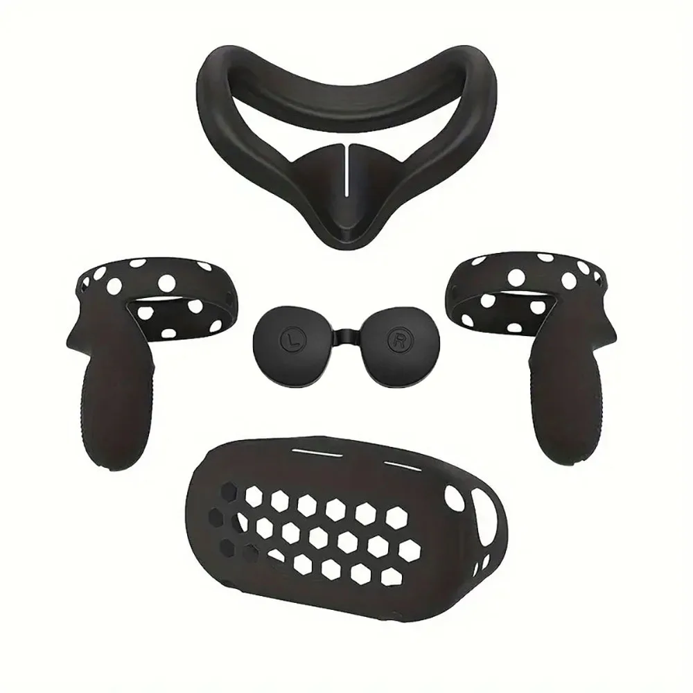 Étui d'accessoires VR pour Oculus Quest2 Kit en silicone Couverture Masque de jeu vidéo Protection faciale respirante Antichoc Vrk36 Laudtec