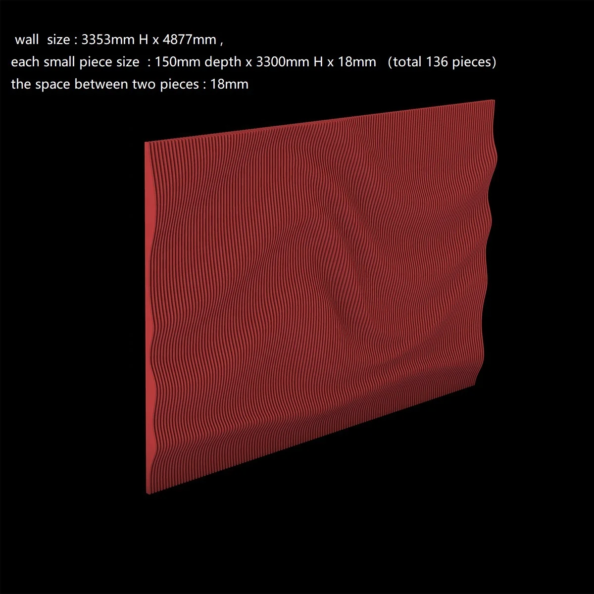 3D Wave Wall Panels for Home Wall  Decoration