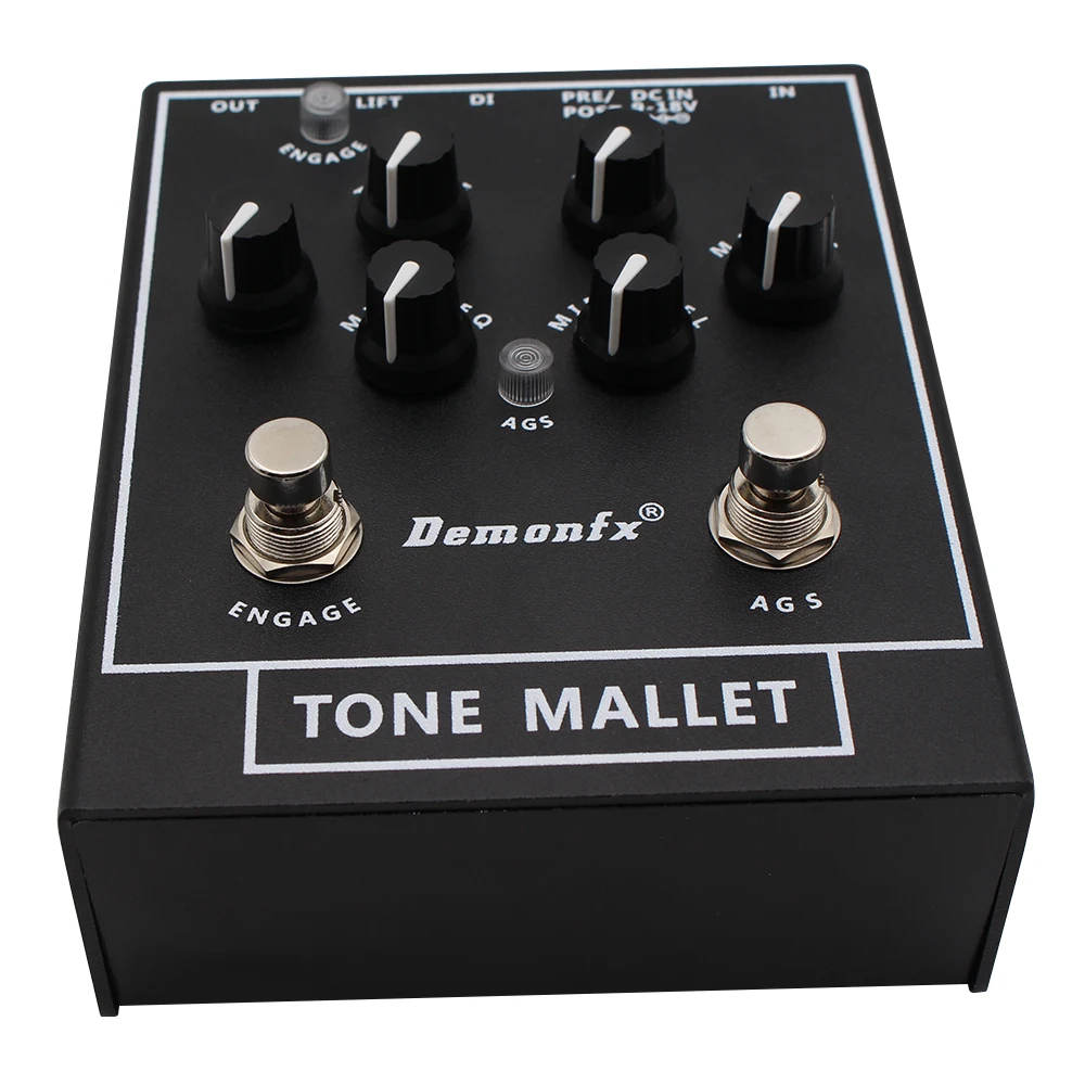Demonfx Tone Mallet Bass Preamp DI Box: Multi-Effect Processor Pedal for  Electric Bass Guitar with Clean Boost & IR Loader