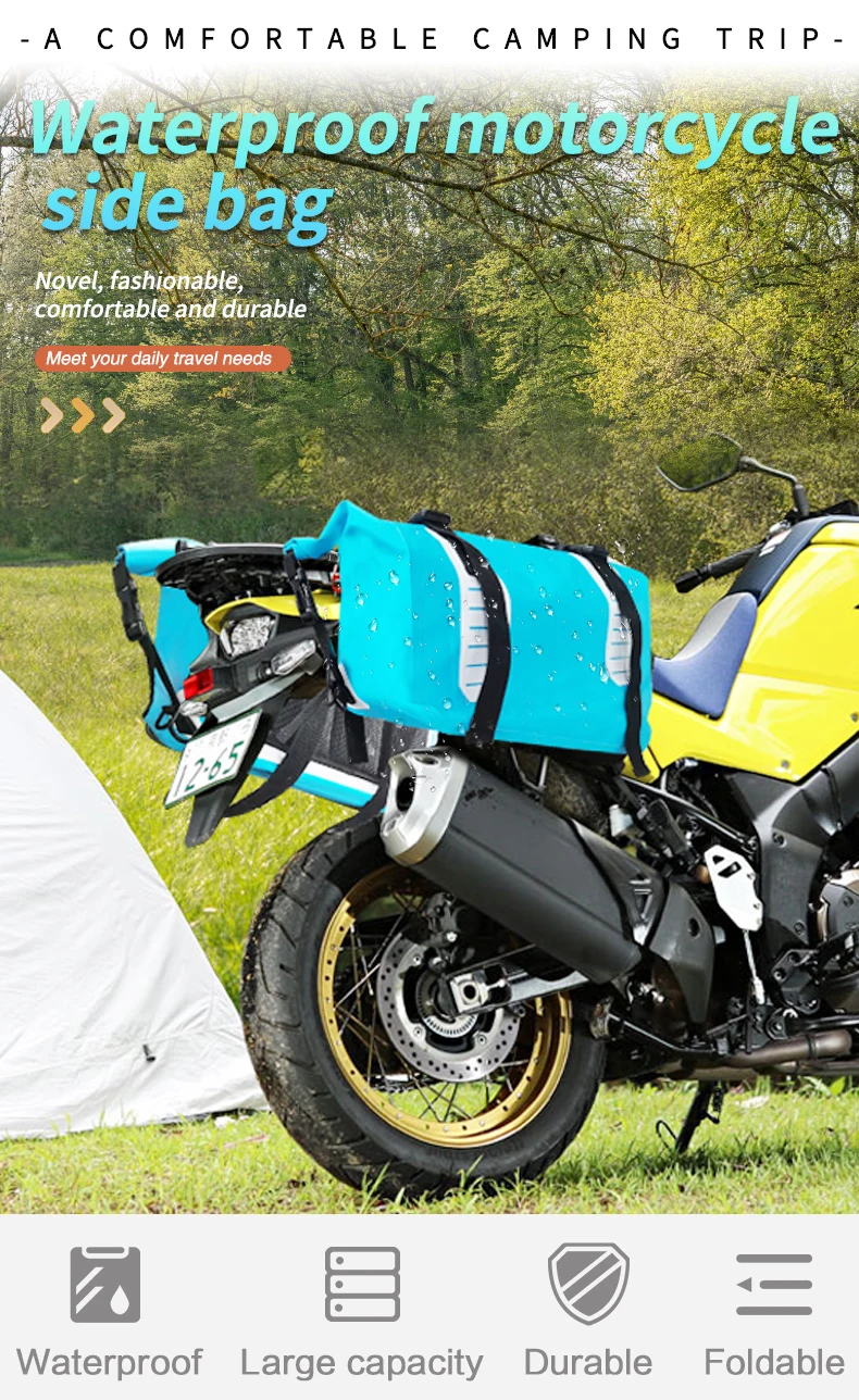 Factory Hot Sale Waterproof Motorcycle Bag Duffel Tail Bag Saddle Dry