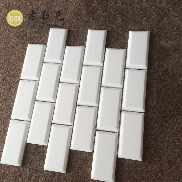 Thassos white subway mosaic tile kitchen backsplash and bathroom wall marble mosaic tile